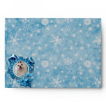 Christmas - Blue Snowflakes - Maltese Envelope