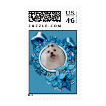 Christmas - Blue Snowflakes - Maltese Postage