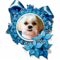 Christmas - Blue Snowflakes - Shih Tzu - Williams Cut Out