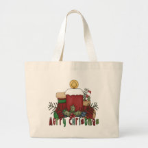Christmas Boots Canvas Bag