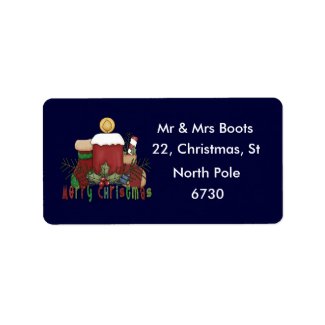 Christmas Boots label