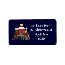 Christmas Boots Personalized Address Labels