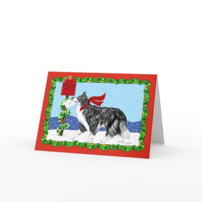 Christmas Border Collie Mail cards