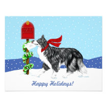 Christmas Border Collie Mail invitations