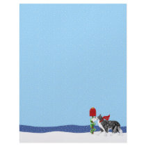 Christmas Border Collie Mail letterhead