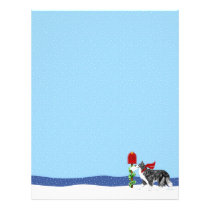 Christmas Border Collie Mail letterhead
