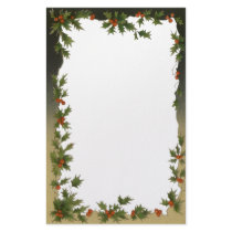 Christmas Border stationery by ChristmasCafe Christmas Border stationery