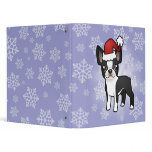 Christmas Boston Terrier binders