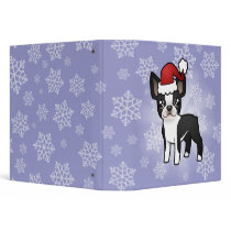 Christmas Boston Terrier Binder