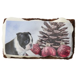 Christmas Boston terrier brownies Rectangular Brownie