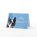 Christmas Boston terrier greeting card by ritmoboxer Christmas Boston terrier greeting card