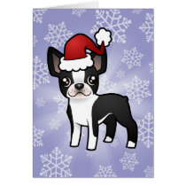 Christmas Boston Terrier Greeting Cards