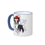 Christmas Boston Terrier mugs