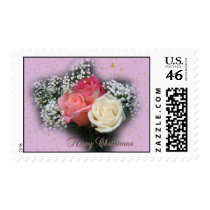 Christmas Bouquet of Roses postage by dizzypixels Christmas Bouquet of Roses postage