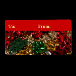 Christmas Bows Gift Tag Personalized Shipping Label