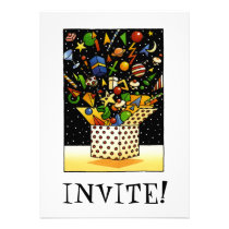 Christmas Box Invitation invitations