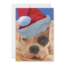 Christmas Boxer card Custom Invites
