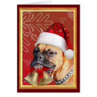 Christmas Boxer dog Card