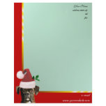 Christmas Boxer dog letterhead
