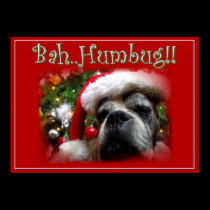 Christmas boxer dog poster posters