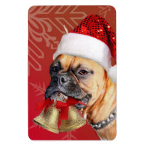 Christmas Boxer dog Flexible Magnet