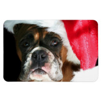 Christmas Boxer dog Flexible Magnets