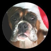 Christmas Boxer Dog stickers stickers