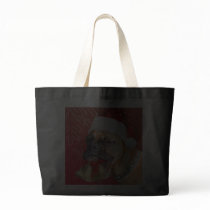 Christmas Boxer dog tote bag