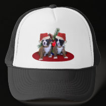 Christmas boxer puppies hat by ritmoboxer Christmas boxer puppies hat