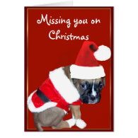 Christmas Boxer puppy Greeting Card