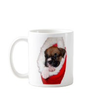 Christmas boxer puppy mug
