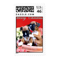 Christmas boxer puppy postage