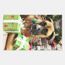 Christmas - Boxer - Vinny Rectangle Sticker