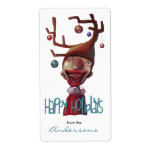 Christmas boy personalized shipping labels