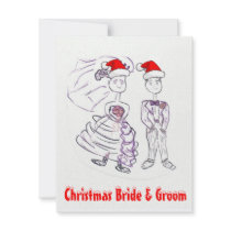 Christmas Bride and Groom invitations