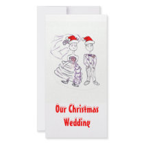 Christmas Bride and Groom photo cards by JunipersWedding Christmas Bride and Groom photo cards
