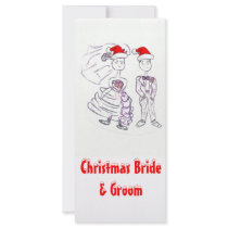Christmas Bride and Groom rack cards by JunipersWedding Christmas Bride and Groom rack cards