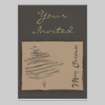 Christmas-brown invitations