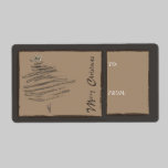 Christmas-brown labels
