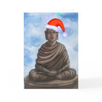 Christmas Buddha! cards by livingzen Christmas Buddha! cards