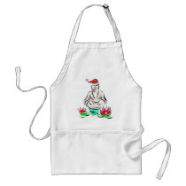 Christmas Buddha drawing Apron