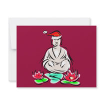 Christmas Buddha drawing invitations