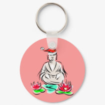 Christmas Buddha drawing keychains by livingzen Christmas Buddha drawing keychains