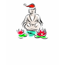 Christmas Buddha drawing t-shirts