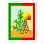 Christmas Buddha w/ Tree Greeting Cards