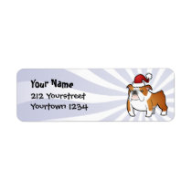 Christmas Bulldog Return Address Label