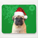 Christmas Bullmastiff puppy Mousepad