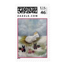 Christmas bunny and Lamb Postage stamps