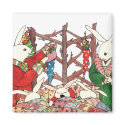 Christmas Bunny Family magnets
