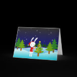 Christmas Bunny Greeting Card cards